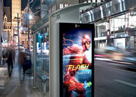 Poste innovador llevado a todo color al aire libre de la lámpara de la caja de luz de la parada de autobús de la exhibición P3.91