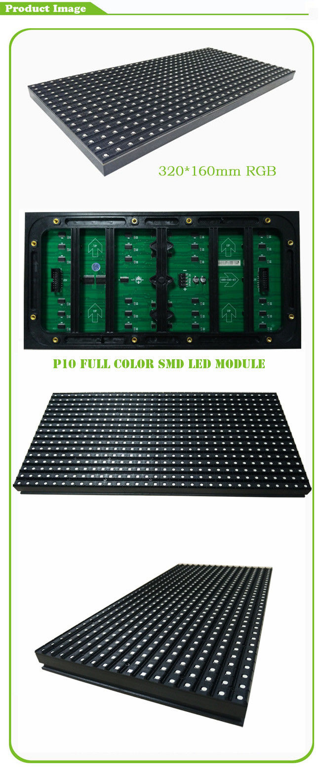 Módulo fácil de la pantalla LED de la instalación P10 para FCC ROHS de las estaciones de metro