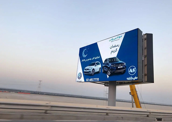 Tablero de publicidad P6 teledirigido simple o doble echado a un lado para el exterior