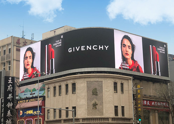 P4 P5 P6 Pantalla LED de publicidad exterior curvada para centros comerciales en el centro de la ciudad