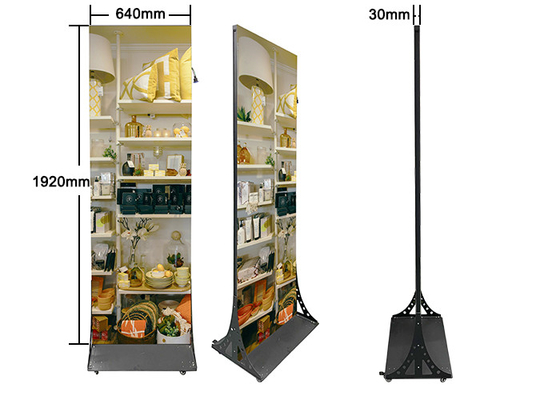 All-in-one Poster Ultra delgado de doble cara con pantalla LED en interiores móvil
