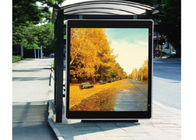 Poste innovador llevado a todo color al aire libre de la lámpara de la caja de luz de la parada de autobús de la exhibición P3.91