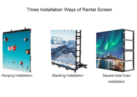 7680Hz Alta tasa de refresco P2.6 Pantalla LED de alquiler en interiores en el escenario Buena resolución