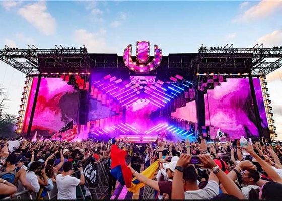 P2.604 Escenario portátil de fondo Alquiler de LED de vídeo pantalla de LED gigante para eventos