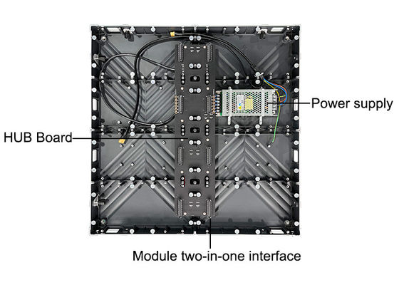 Enlace sin costura 640 * 640mm Pared de vídeo LED interior para sala de control de cine